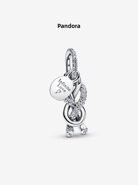 Pandora Pavé Infinity Knot Dangle Charm